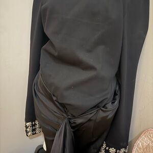 Elegant Black Dress with Embellished Details